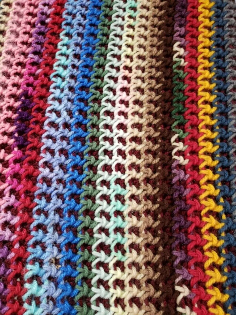 Vintage Boho 58X34 Crochet Afghan Throw Blanket 5